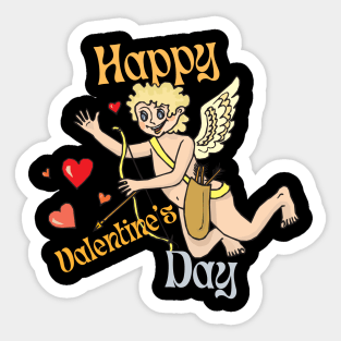 valentines day funny cupid goofy popular trends Sticker